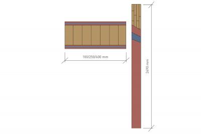 Variotec Rahmenteil S-Kantel MDF-Exterior Deck Kiefer