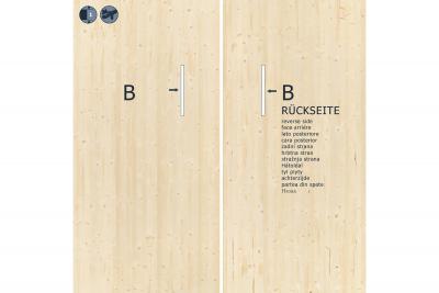 Massiv-Konstruktionsplatten 1-Schicht nordische Fichte B, Lamellen-verleimt (40/Pal.)
