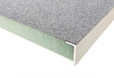 Kantenabschlussprofil mattiert Alu farblos, anodisch oxidiert