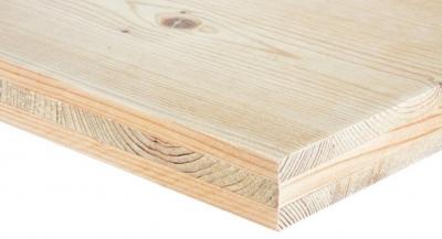 Massiv-Möbelplatten 3-Schicht Fichte/Tanne A/B, 5.5/8/5.5mm (25/Pal.)