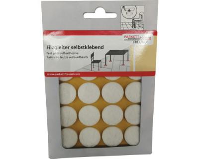 Filzunterlagen selbstklebend für Stühle und Tische, 22 mm, Pa à 16 Stk.