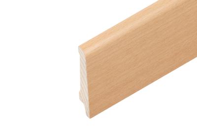 Sockelleisten furnierummantelt 60/14/8 mm Buche lackiert