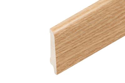 Sockelleisten furnierummantelt 60/14/8 mm Eiche lackiert