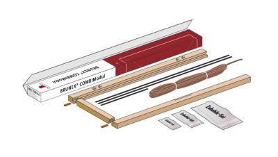 BRUNEX COMBI MODUL-RAHMEN Bausatz Fichte 90x55mm (nicht zusammengebaut) Band rechts, Rahmenlicht Tür24