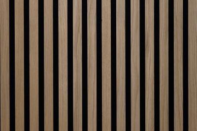 Akustikpaneele Salus Collection Eiche natur furniert geschliffen, MDF und Filz schwarz