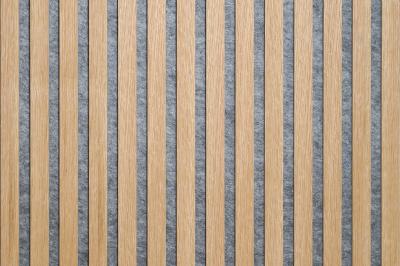 Akustikpaneele Salus Collection Eiche natur furniert geschliffen, MDF natur, Filz grau